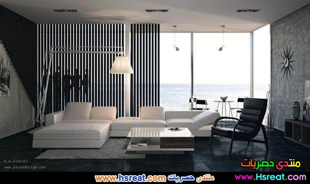 غرفة معيشة ابيض في اسود بواجهة زجاجية.jpg