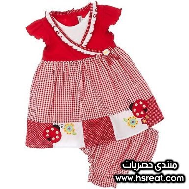فستان احمر لطفلة حديثة الولادة.jpg